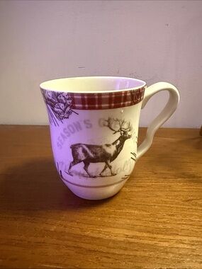 Seasonal Red Plaid Ceramic Holiday Mug ( Replacement )